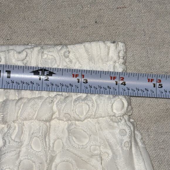 ANDIE The Suasi‎ Crop Pant Eyelet Detail Summer Womens Size Small White NWT - Picture 4 of 7
